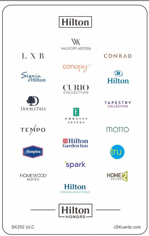 Hilton Blue RFID Hotel Keys SK252 ULC Ultralight C 
