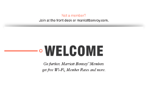 Marriott Bonvoy Non Member Keycard holder Key Packets