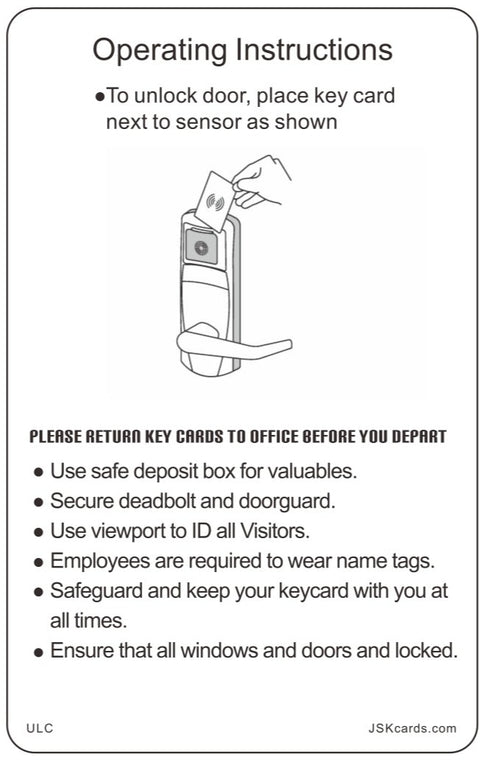 Welcome Generic ULC RFID Keys for Independent hotels