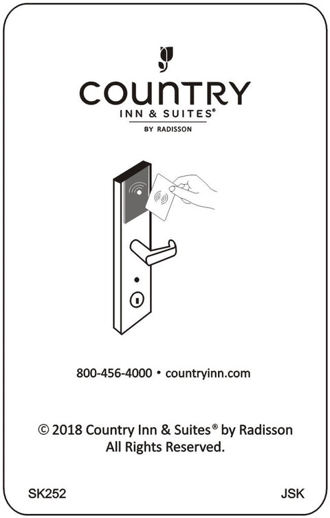 Country Inn & suites   RFID Hotel Key cards for Saflok, Onity, Miwa , DormaKaba , Securelox RFID Hotel