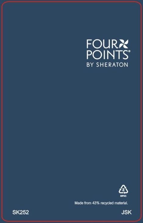 Four Points by Sheraton   RFID Hotel Key cards for Saflok, Onity, Miwa , DormaKaba , Securelox Mifare 1K
